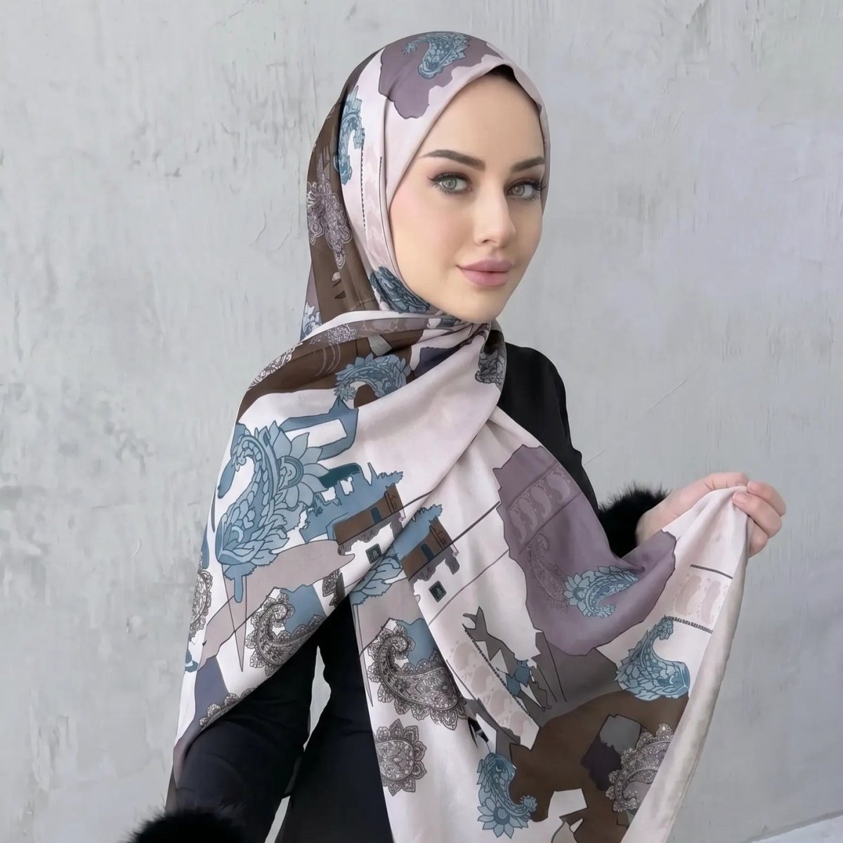 Printed Hijab Scarf(MH239)