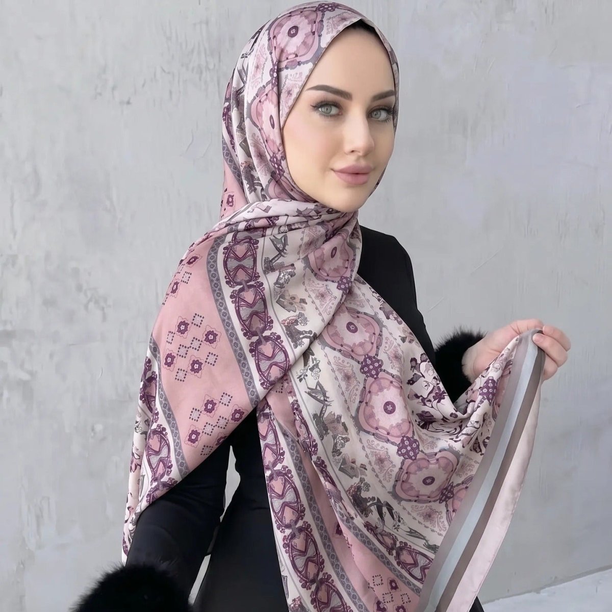 Printed Hijab Scarf(MH239)