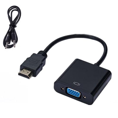 HD 1080P HDMI Compatible To VGA Adapter Converter Cable Gold-Plated HDMI to VGA Adapter For Laptop TV To Projector Display HDTV