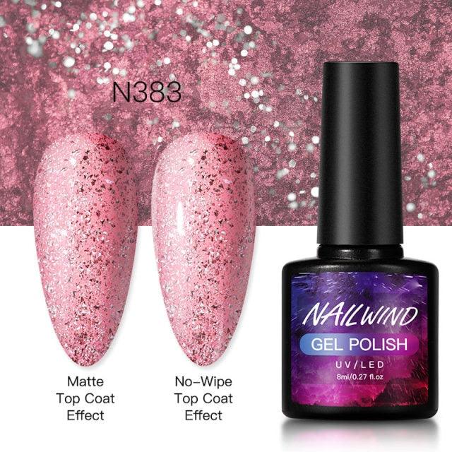 New Womens Fashion Gel Nail Polish UV LED Semi Permanent Matt Glossy Effect Luxury Manicure Design