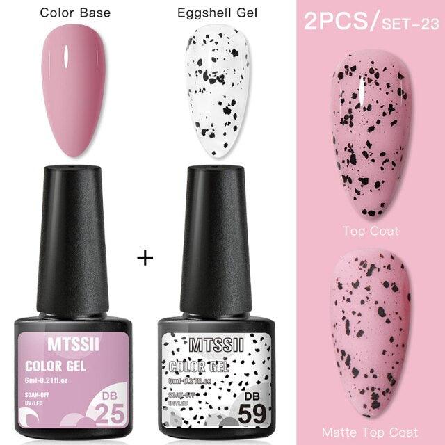Luxury Gel Nail Polish Permanent Glossy Matte Egg Effect Elegant Stylish Eggshell Design For Women And Lady Nail Gel