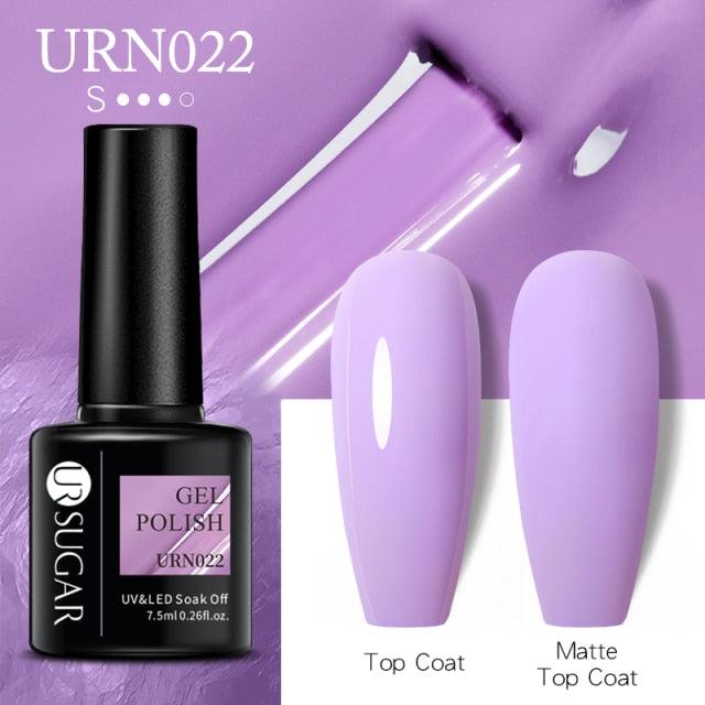 Matte Pink Blue Gel Nail Polish Semi Permanent LED Nail Art Design Elegant Warm Colors For Womens