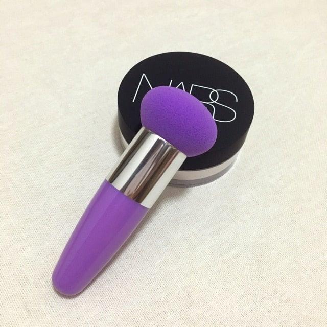 Professional Women Beauty Sponge Mushroom Head Powder Puff With Handle Smooth Shaped Make Up Colorful Sylish Design
