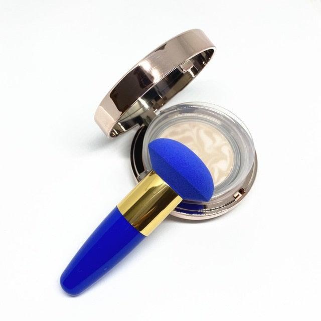 Professional Women Beauty Sponge Mushroom Head Powder Puff With Handle Smooth Shaped Make Up Colorful Sylish Design