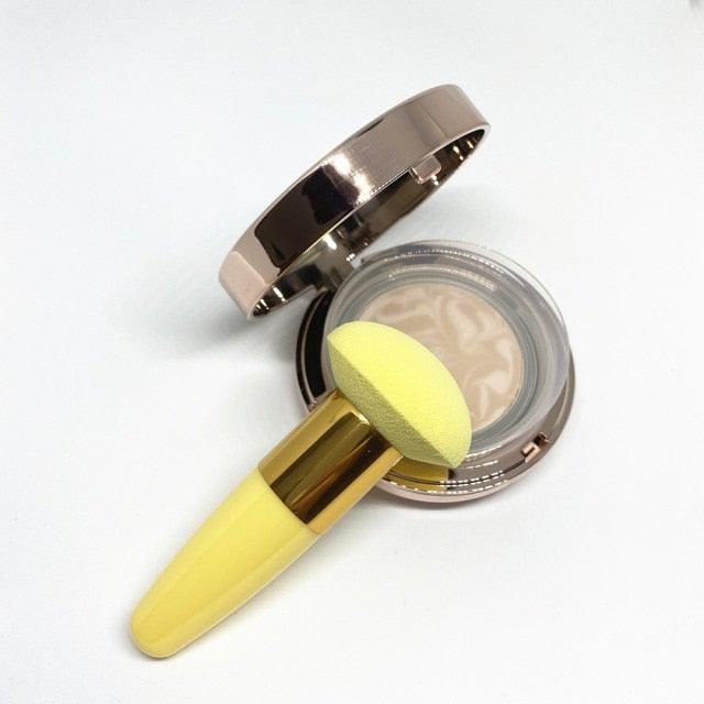 Professional Women Beauty Sponge Mushroom Head Powder Puff With Handle Smooth Shaped Make Up Colorful Sylish Design