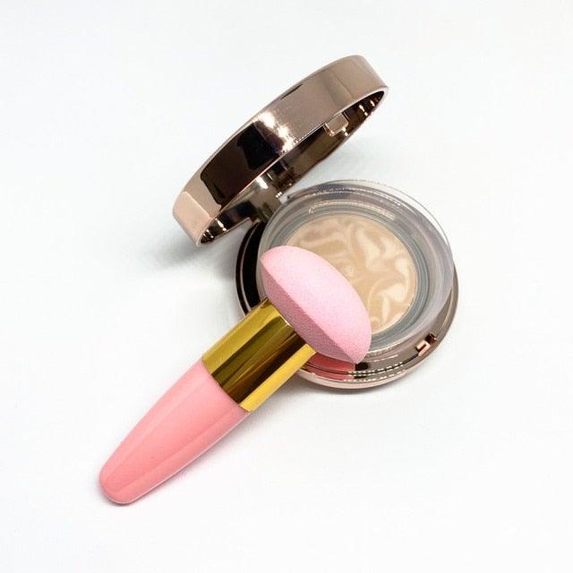 Professional Women Beauty Sponge Mushroom Head Powder Puff With Handle Smooth Shaped Make Up Colorful Sylish Design