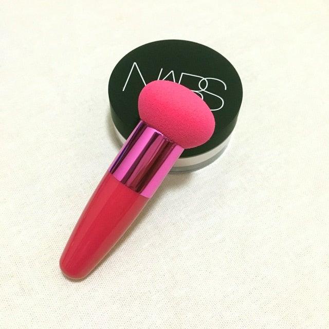 Professional Women Beauty Sponge Mushroom Head Powder Puff With Handle Smooth Shaped Make Up Colorful Sylish Design