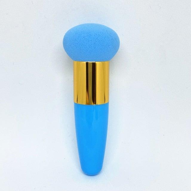 Professional Women Beauty Sponge Mushroom Head Powder Puff With Handle Smooth Shaped Make Up Colorful Sylish Design