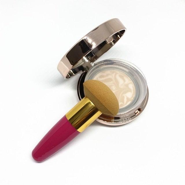 Professional Women Beauty Sponge Mushroom Head Powder Puff With Handle Smooth Shaped Make Up Colorful Sylish Design