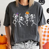 Pumpkin Dancing Skeletons Retro Halloween Night Parade Of Spooky Jamboree Comfort Colors Tee