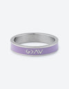 Lavender Enamel Highs and Lows Ring