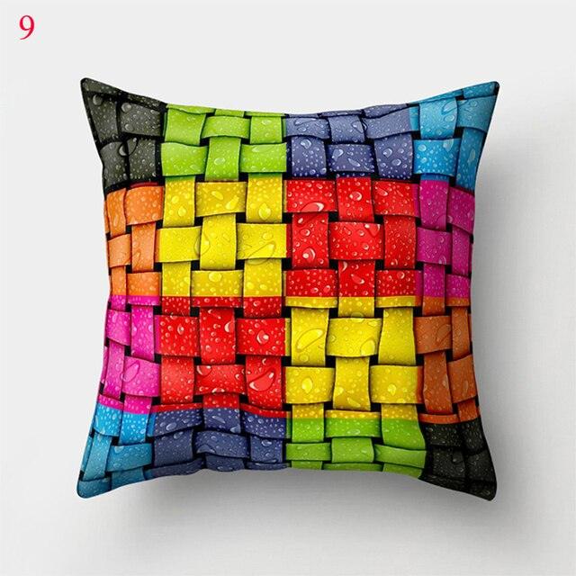Rainbow Pillowcase Colorful Pillow Covers Cushion Cover Rainbow Throw Pillow Case Cushion Covers Abstract Swirl Rainbow Blue Green Red Bright Colors Wave Blend Throw Pillow Covers