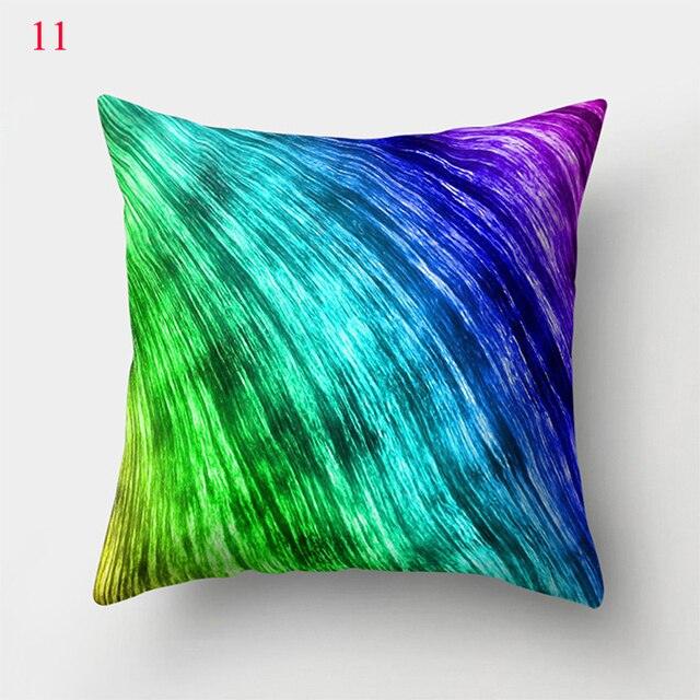 Rainbow Pillowcase Colorful Pillow Covers Cushion Cover Rainbow Throw Pillow Case Cushion Covers Abstract Swirl Rainbow Blue Green Red Bright Colors Wave Blend Throw Pillow Covers