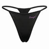 Plus Size Black Thong