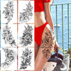 Realistic Tattoos Temporary Womens Flower Sticker Tattoos Waterproof Women Body Art Fake Legs Tattoo Stickers