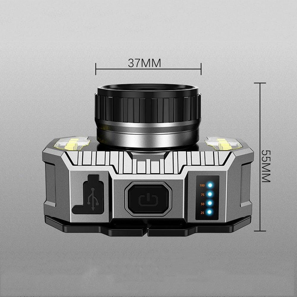 Rechargeable Super Bright High Lumen  Strong Light LED Head-Mounted Headlamp Waterproof Long-Range Flashlight For Outdoor Camping Household Riding  Night Fishing Headlight