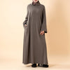 Relaxed Turtleneck Abaya with Pockets (MA383)