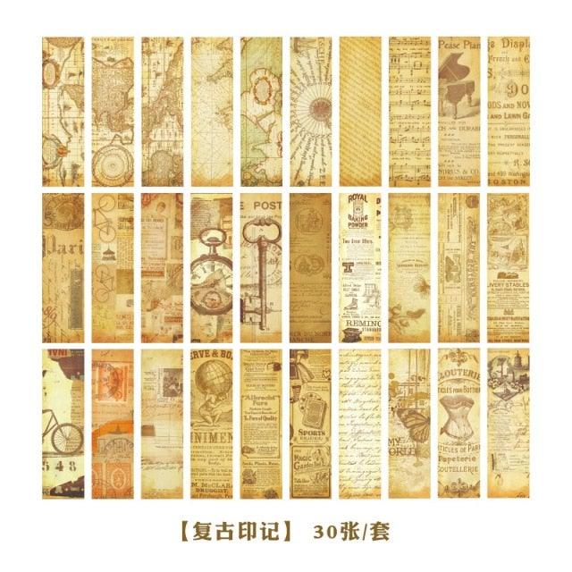 Retro Image Collection Paper Bookmarks Bookmarks For Books Share Book Markers Tab For Books Stationery Creative Poetic Bookmarks Painting Style Bookmarks Literary Bookmarks Message Cards Book Notes Paper Page Holder Reading Bookmarks For Women Men Kids