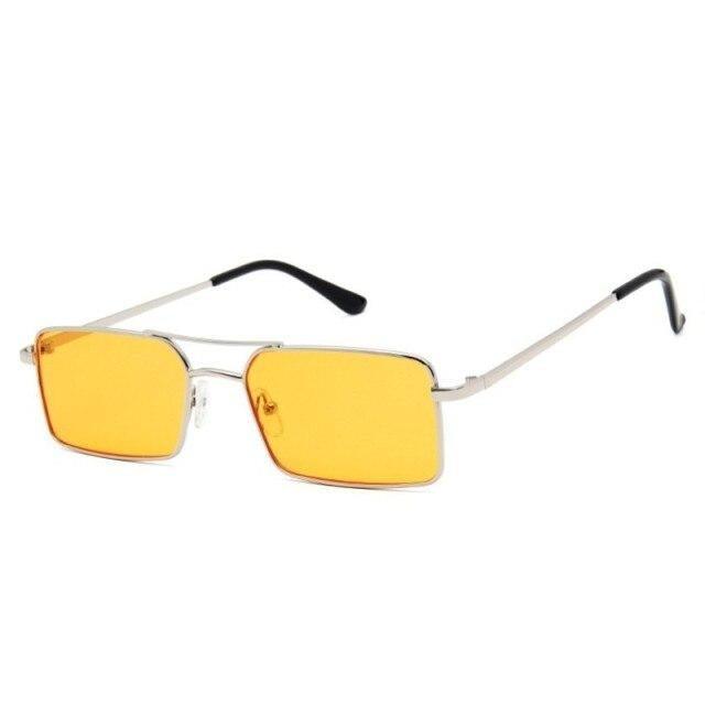 Retro Summer Rectangle Sunglasses For Women Glasses Style New Vintage Design Sun Glasses Metal Lightweight Frame Glasses For Women