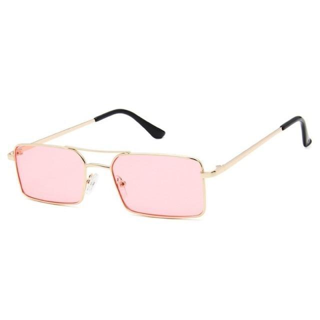 Retro Summer Rectangle Sunglasses For Women Glasses Style New Vintage Design Sun Glasses Metal Lightweight Frame Glasses For Women