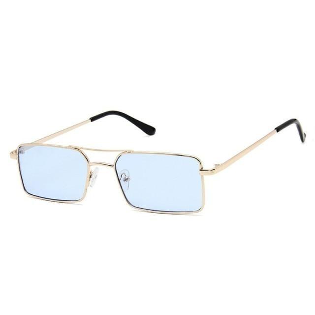 Retro Summer Rectangle Sunglasses For Women Glasses Style New Vintage Design Sun Glasses Metal Lightweight Frame Glasses For Women
