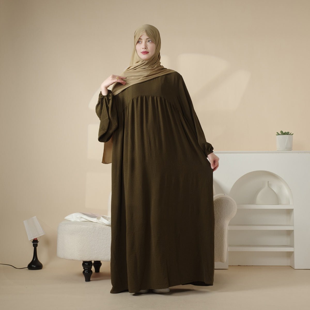 Reversible Abaya Made With Crepe Fabric (MA035)