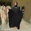 Rhinestone Embellished Butterfly Sleeve Abaya | Art Deco Kaftan Gown (MA374)