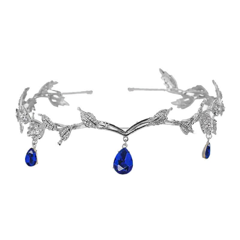 Rhinestone-Encrusted Hair Clip with Forehead Pendant Accent (MAC329)