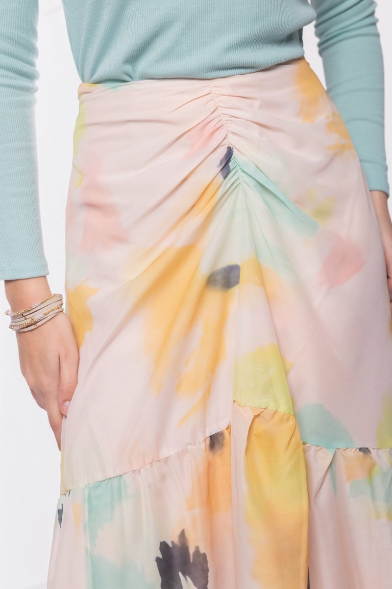 Rina Skirt (Peach Green)