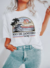 Rio De Janeiro Surf Beach Paradise Sunlit Waves And Endless Coastal Vibes Comfort Colors Tee