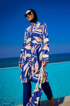Navy Blue Full Coverage Modest Swimwear Set for Women R2508