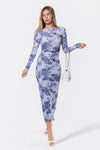 Romina Dress (White/Grey)