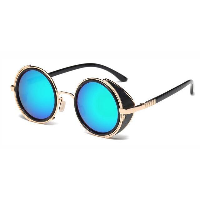 Round Vintage Sunglasses Retro Eyewear Style Sunglasses For Women New Retro Shape Coating Sunglasses For Men New Round Shape  Sunglasses & Classic Design Sunglasses