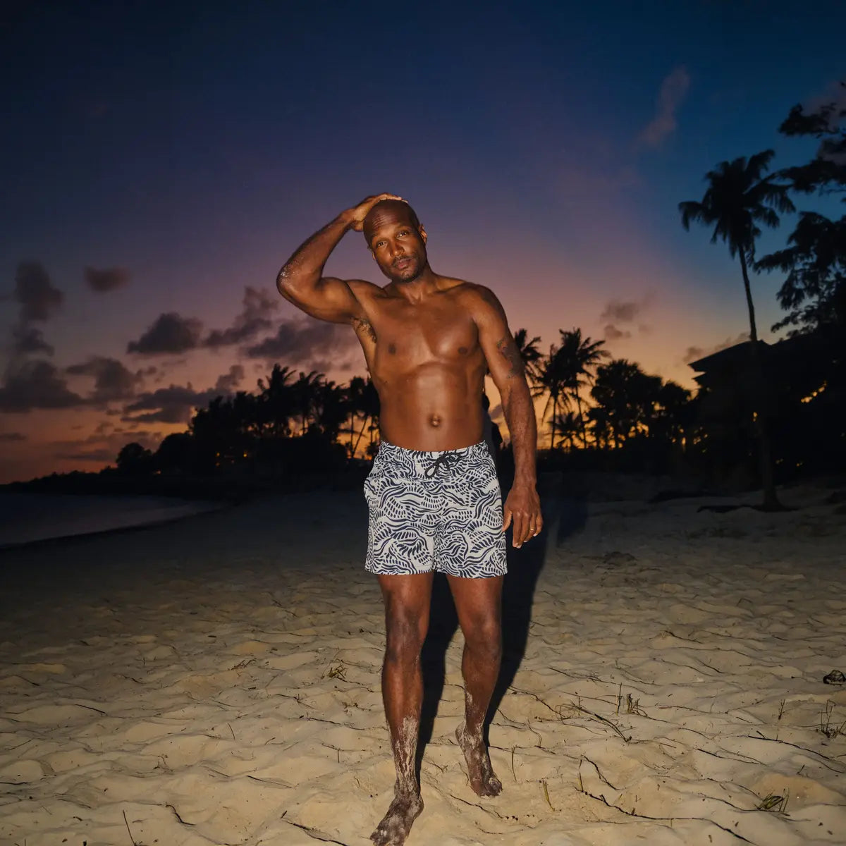 Men’s Premium Compression-Lined Hybrid Shorts – Salt Spray - Surf and Storm