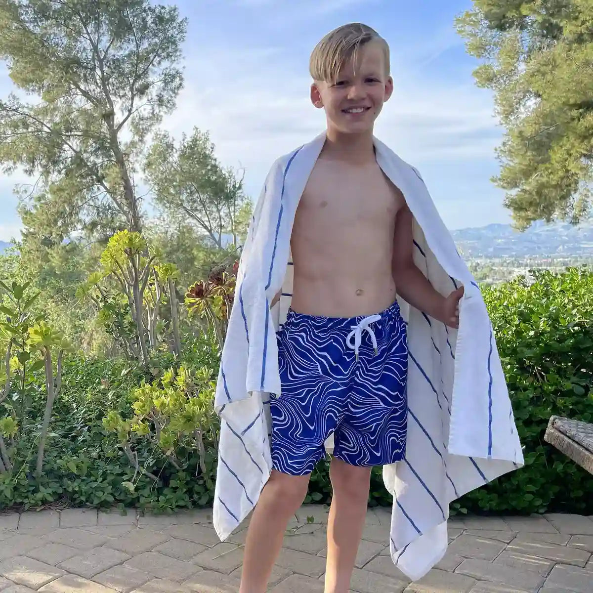 Boys Hybrid Swim & Play Shorts – Sand Waves - Harbor and Surf