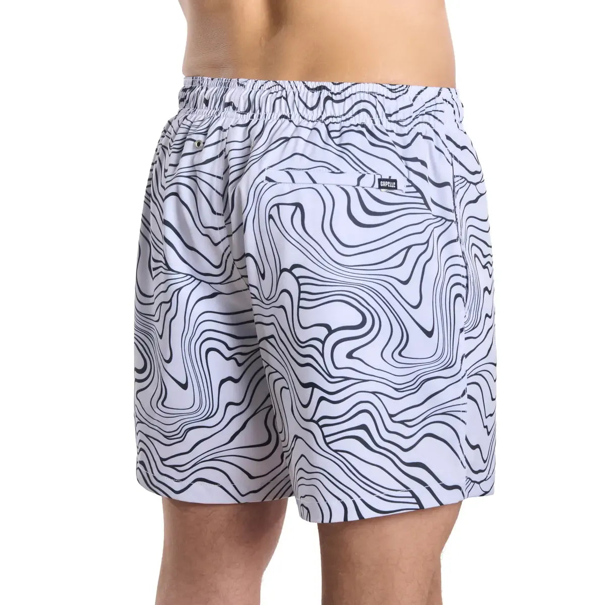 Men’s Premium Compression-Lined Hybrid Shorts – Sand Waves-Surf and Storm