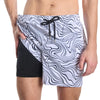 Men’s Premium Compression-Lined Hybrid Shorts – Sand Waves-Surf and Storm