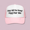 Say Hi To Your Dog For Me Trucker Hat