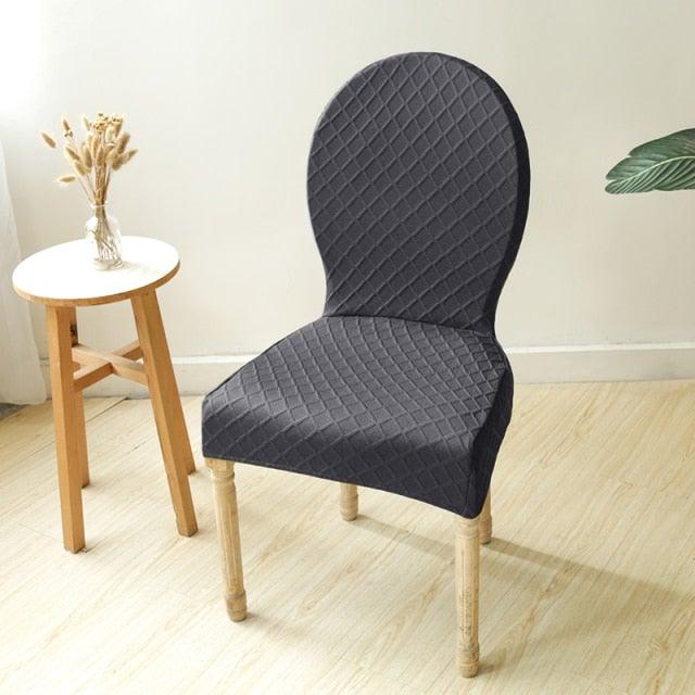 Seat Covers for Dining Room Chairs Stretch Round Home Seat Cover Jacquard Spandex Slipcovers Protector Case Chair Cover Stretch for Kitchen Hotel Banquet Stool Cover
