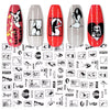Sexy Lady Pattern 3D Nail Stickers Character Image Decals Slider Valentine Black White Nail Art Decoration Strip Line Nail Decal Self-Adhesive 3D Wave Design Decoration for Women Girls Art Stickers Decal Decoration Metallic Curve Strip Line Nail