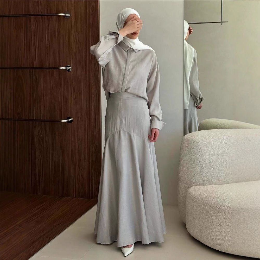 Shirt & Tiered Skirt Set(MS259)