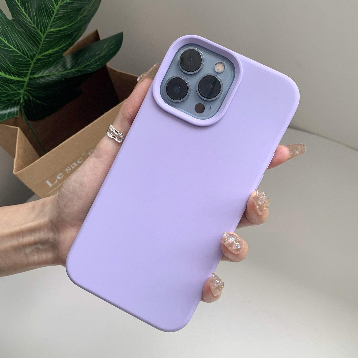 Silicone Soft Thick Protective Rubber Phone Basic Case For iPhone 14 13 Pro Max Case Luxury Silicone Phone Case for iPhone Solid Color Classic Camera Protection Case