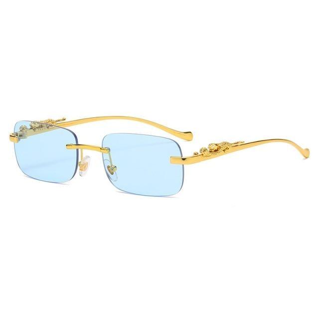 Simple Design Stylish Fashionable Sunglasses Vintage Square Shape Sunglasses For Women & Men New Luxury Design Popular Travel Driving Metal Frame Sun Glasses Anti Blue Light Summer Eyeglasses