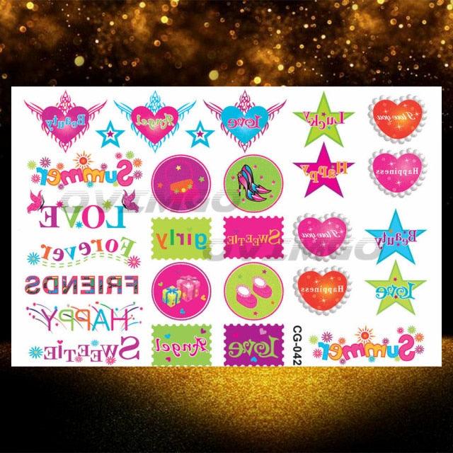 Small 3D Dinosaur Temporary Sticker Tattoos Colorful Tiny Tattoos For Party Children