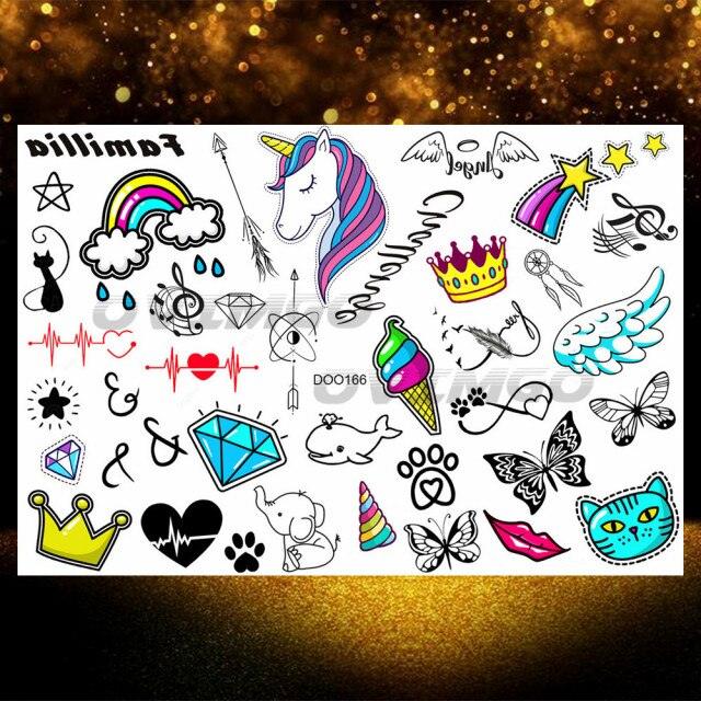 Small 3D Dinosaur Temporary Sticker Tattoos Colorful Tiny Tattoos For Party Children