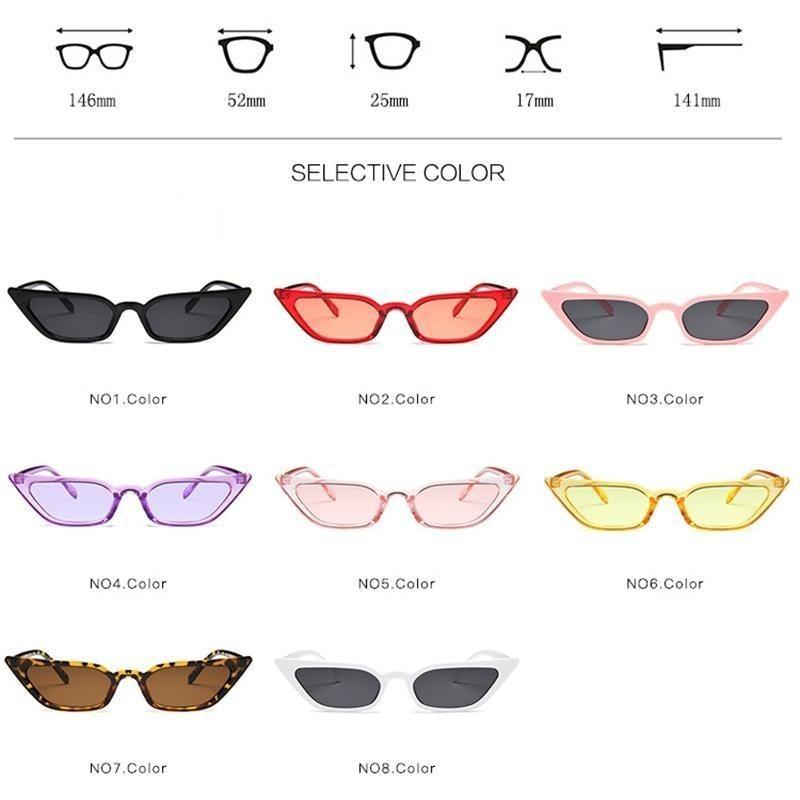 Small Leopard Cateye Design Women Sunglasses Vintage Glasses For Women Summer UV Eyewear Protection Eye Catching Cool Sunglasses For Women Goggles Plastic Frame