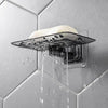 Soap Rack No Drilling Wall Mounted Double Layer Soap Holder Soap Sponge Dish Bathroom Accessories Soap Dishes Self Adhesive Shower Soap Saver Holder Stand Bathroom Bar Soap Case Adhesive Kitchen Sink Sponge Holder Drainer Wall Soap Dish Container