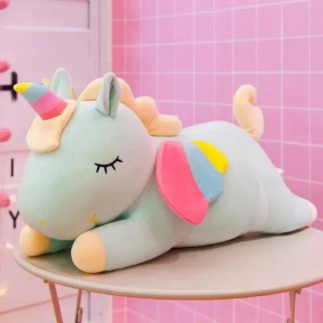 Soft And Cute 30CM Unicorn Action Figure Plush Toy Huggable Bear Doll Girl Sleeping Long Pillow Cute For Girl's Bed