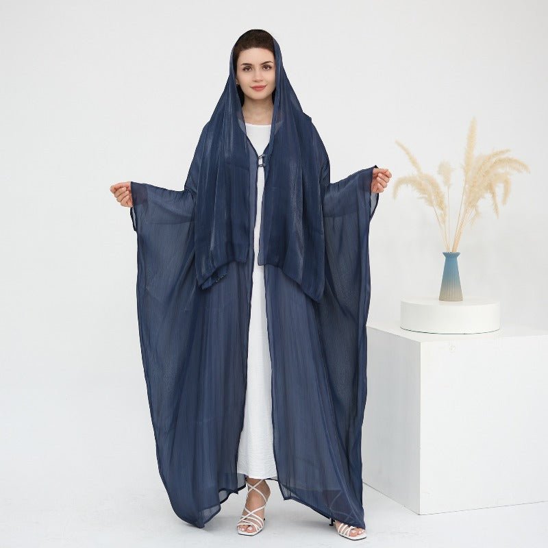 Soft Crinkle Island Cotton Batwing Cardigan 3-Piece Set (MOA228)
