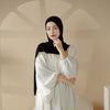 Solid Color Hijab With Basic Headscarf Cap (MH038)